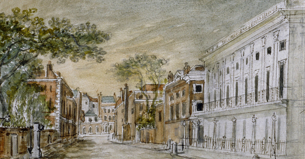 Detail of View along Vigo Lane, City of Westminster, London by John Bromley