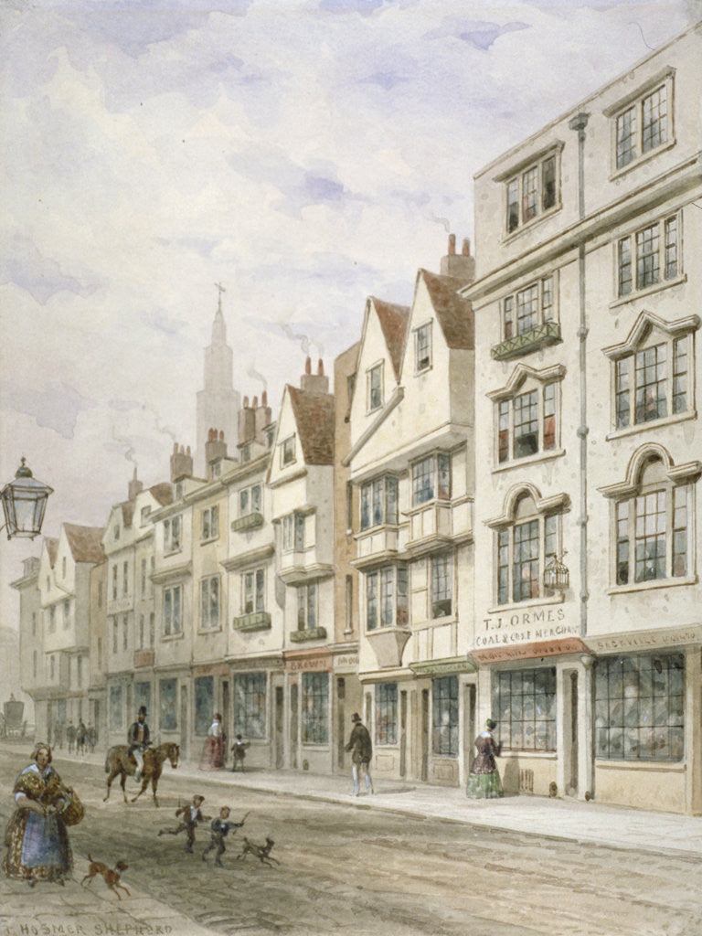Detail of Wych Street, Westminster, London by Thomas Hosmer Shepherd