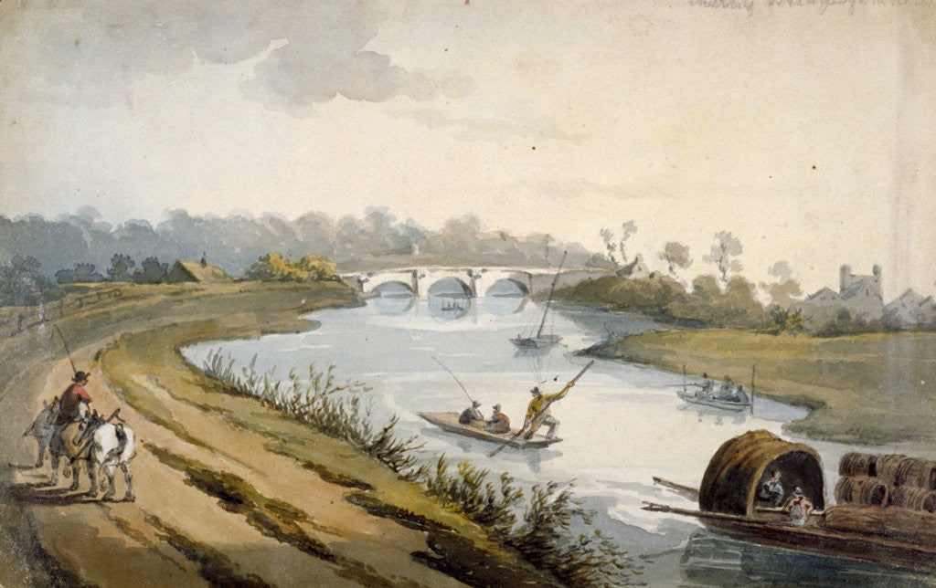 Detail of River Thames near Chertsey, Surrey by George Shepheard
