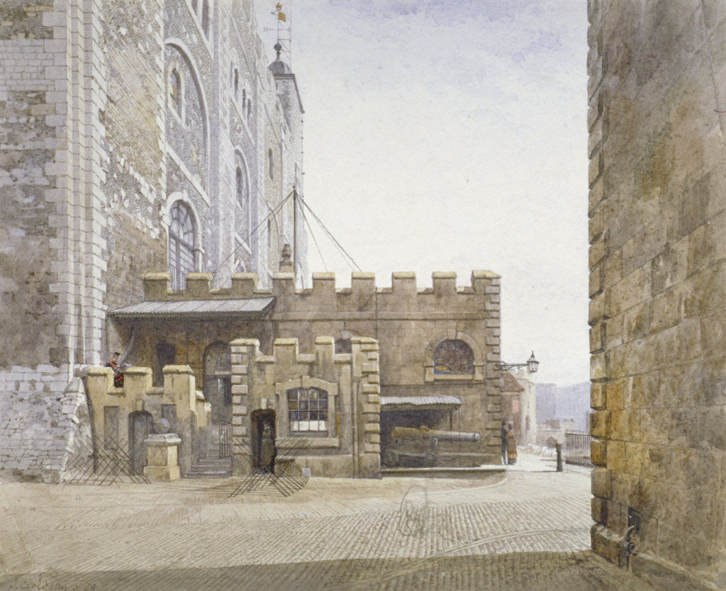Detail of Ordnance Office at the bottom of the White Tower, Tower of London, Stepney, London by John Crowther