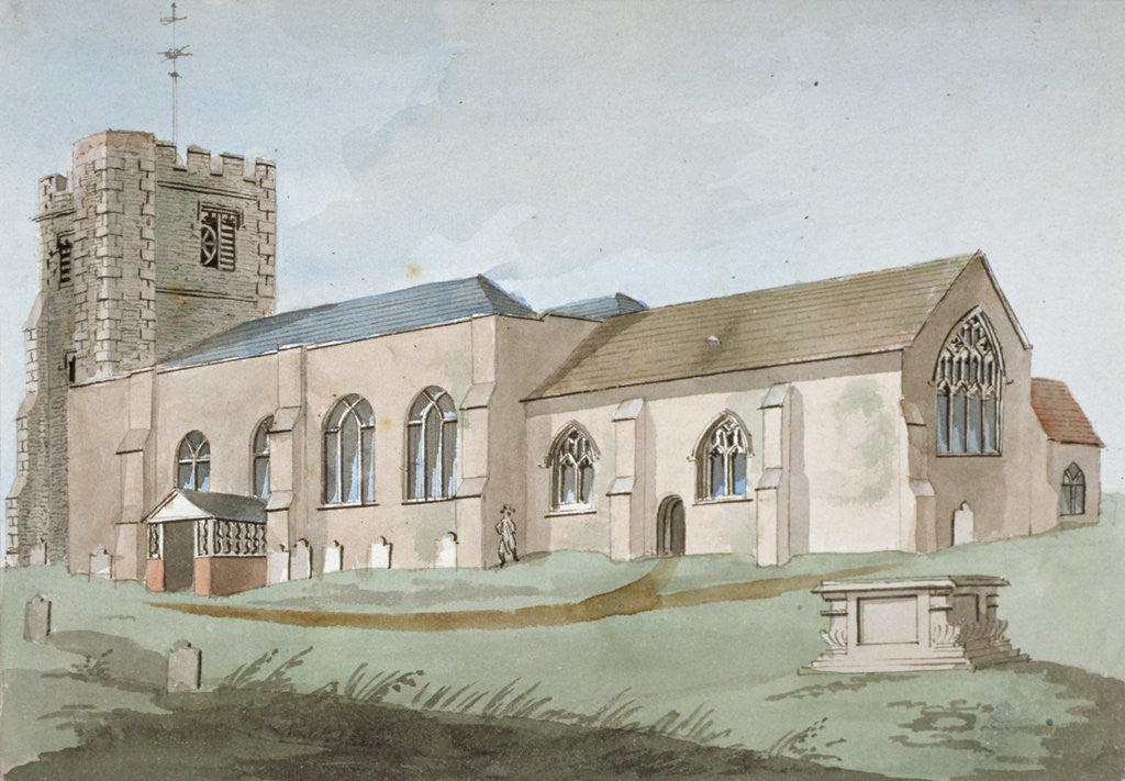 Detail of South-east view of All Saints Church, Edmonton, Enfield, London by Anonymous
