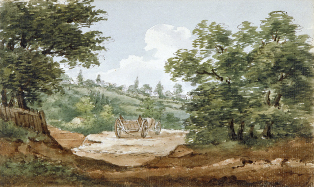 View from the excavations of Highgate Tunnel, London by George Arnald