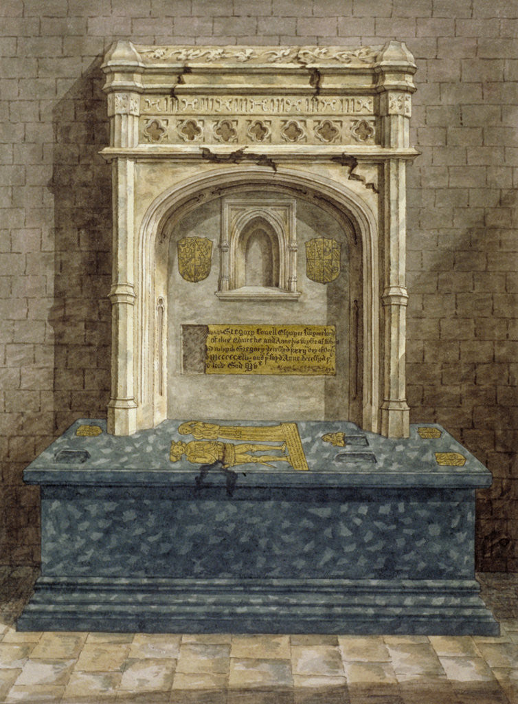 Detail of Tomb of Gregory Lovell, churchyard of St Peter and St Paul, Harlington, Middlesex by Anonymous