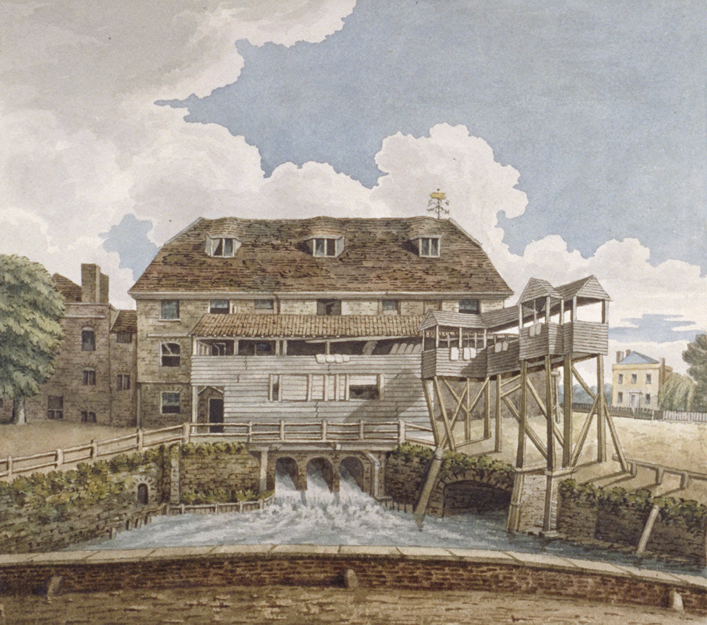 View of a flour mill at Isleworth, Middlesex by Anonymous