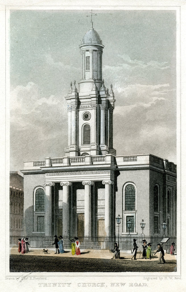 Detail of Trinity Church, Euston Road, St Pancras, London by HW Bond