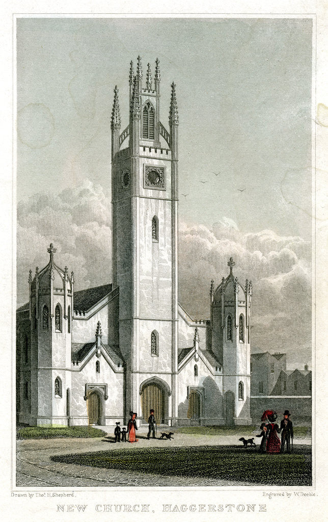 Detail of New Church, Haggerston, Hackney, London by William Deeble