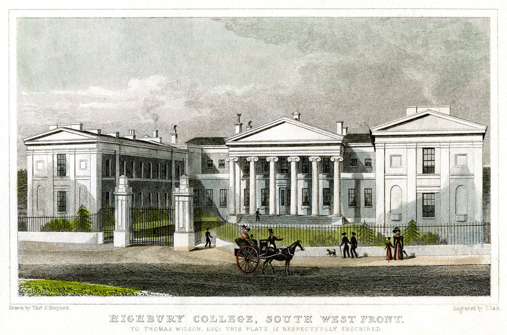 Detail of Highbury College, south-west front, Islington, London by Thomas Dale