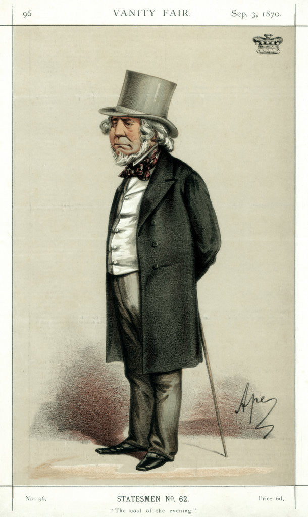 Detail of 'The Cool of the Evening', Lord Houghton, English poet and politician by Carlo Pellegrini