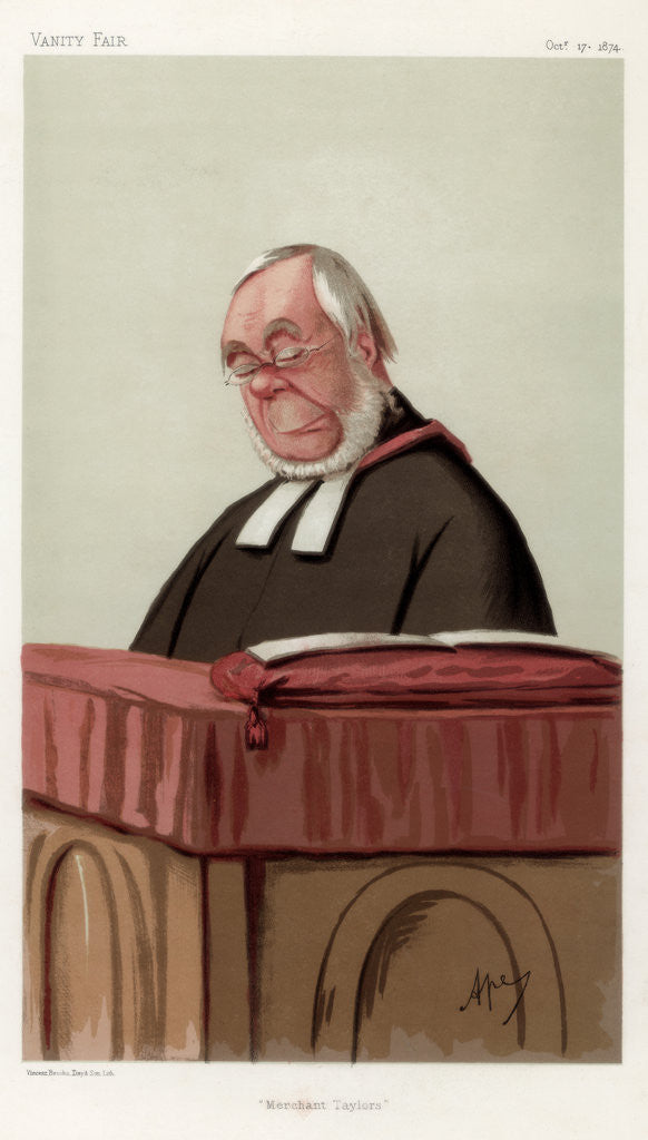 Detail of 'Merchant Taylors', the Reverend James Augustus Hessey DCL by Carlo Pellegrini