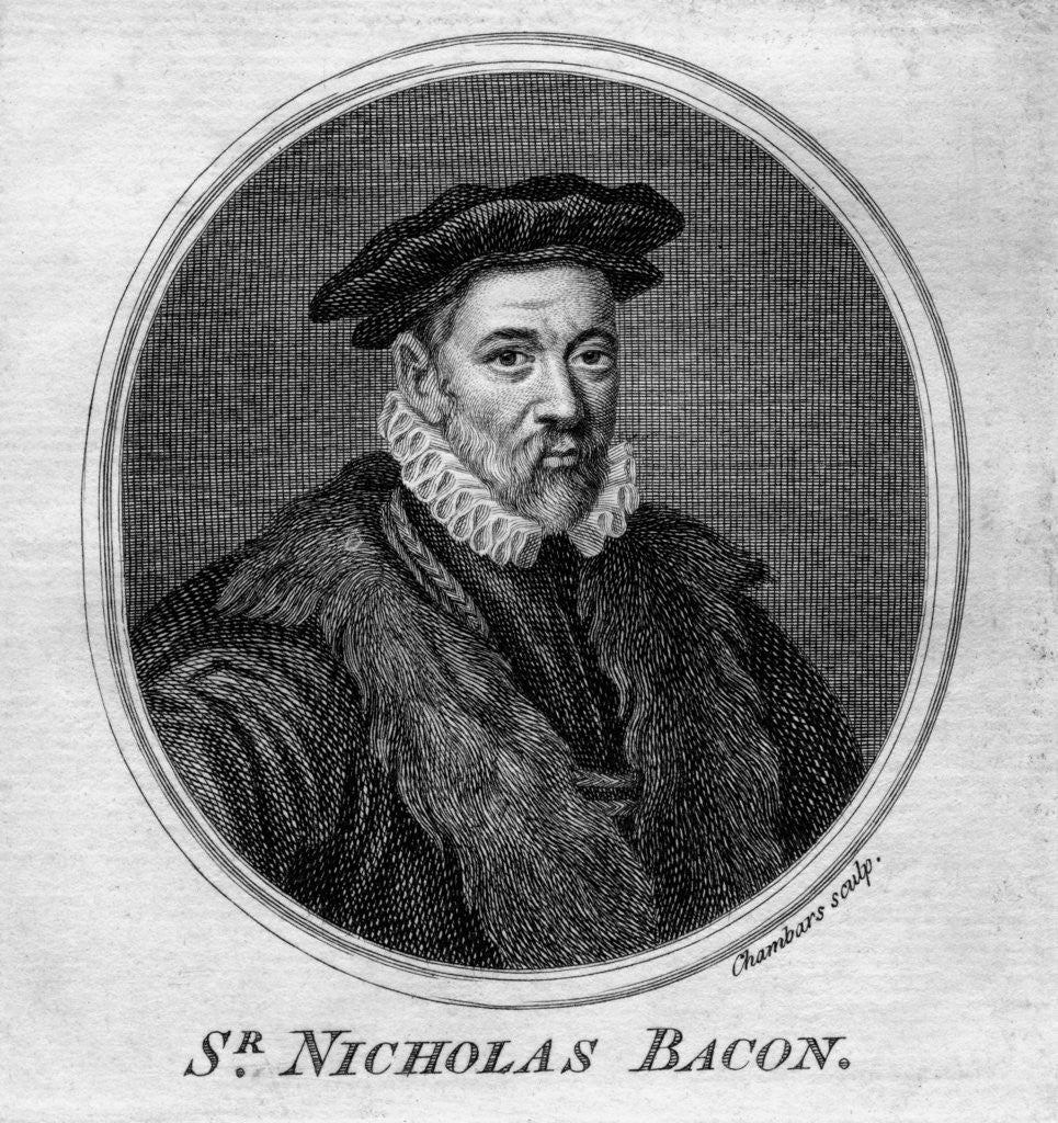 Detail of Sir Nicholas Bacon, 16th century English politician by T Chambars