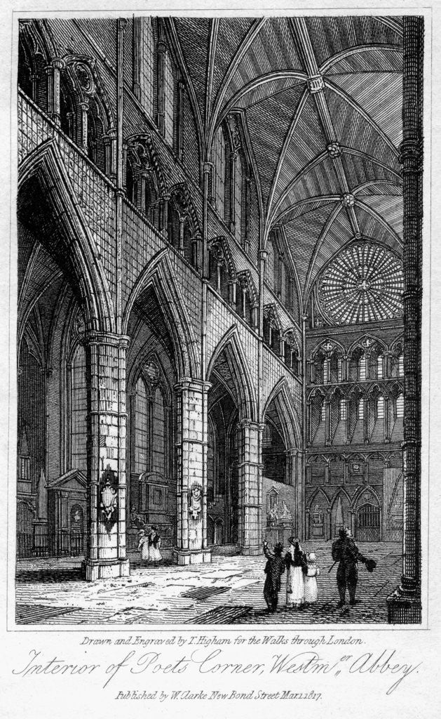 Detail of Interior of Poets' Corner, Westminster Abbey, London by Thomas Higham