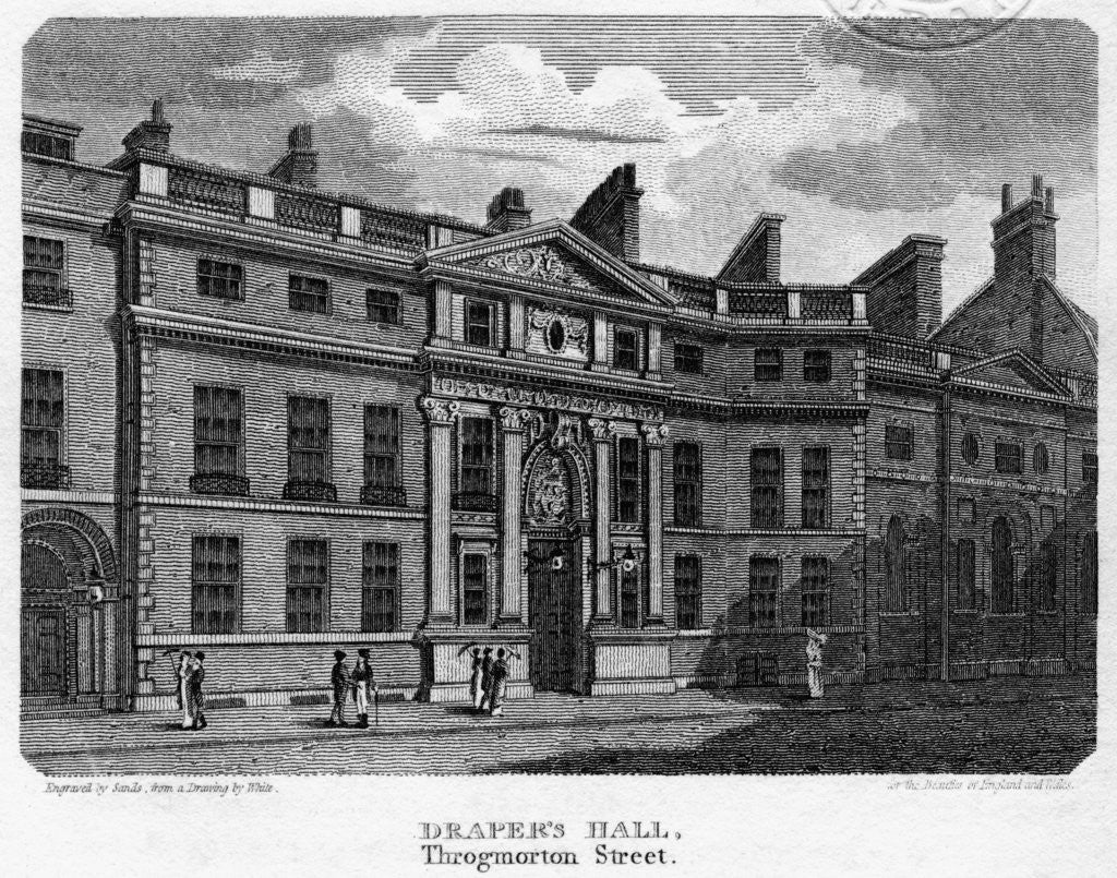 Detail of Drapers' Hall, Throgmorton Street, City of London by Sands