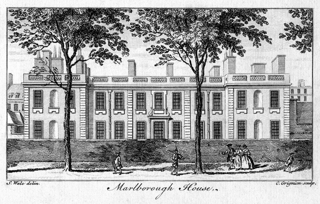 Detail of Marlborough House, London by Charles Grignion
