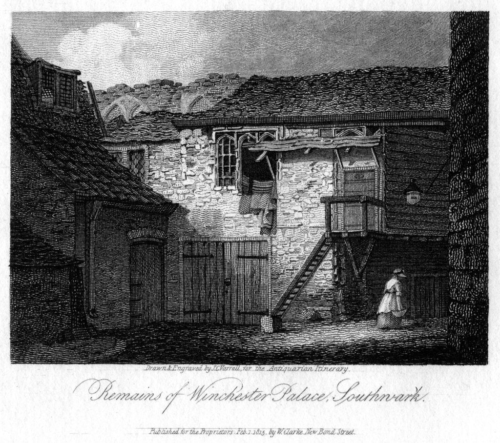 Detail of Remains of Winchester Palace, Southwark, London by JC Varrall