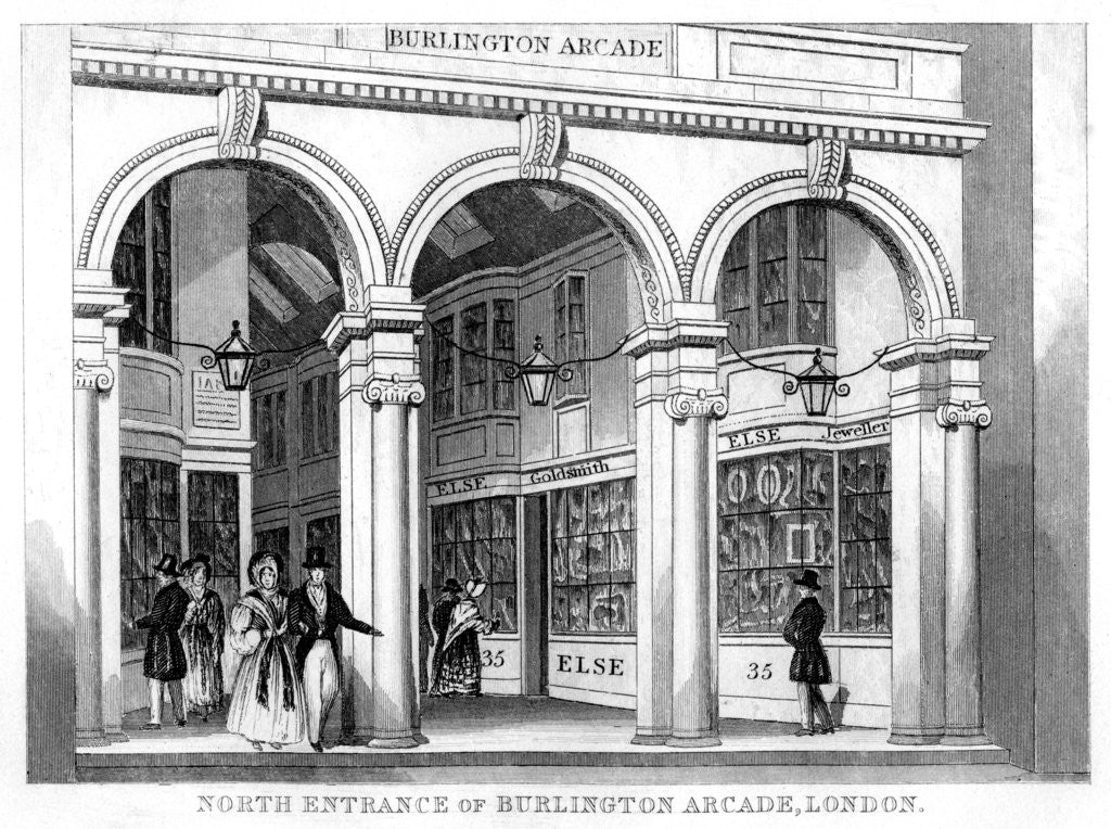 Detail of North entrance of Burlington Arcade, Westminster, London by Anonymous