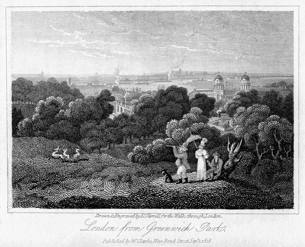 Detail of London from Greenwich Park by I Varrall