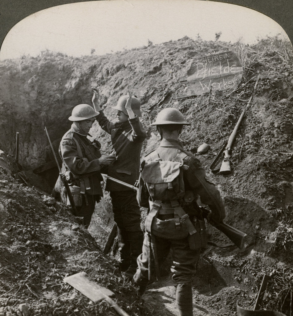 Detail of Interrogating a German prisoner to obtain information, World War I by Realistic Travels Publishers