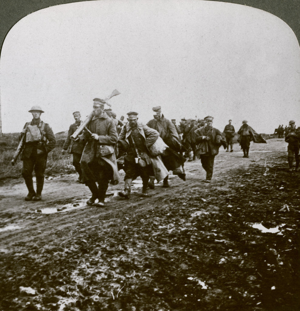 Detail of Prussians captured by 'Old Contemptibles' in the advance at Pozieres, World War I by Realistic Travels Publishers