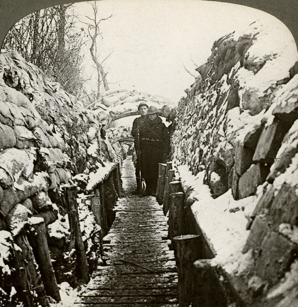 Detail of Winter in the Belgian trenches at Nieupoort by Realistic Travels Publishers