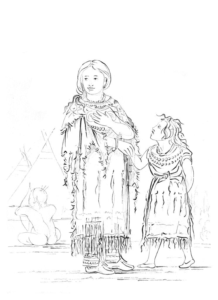 Detail of Native American woman and child by Myers and Co
