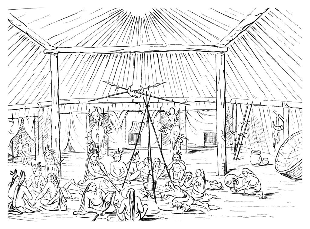 Detail of Interior of a Teepee by Myers and Co