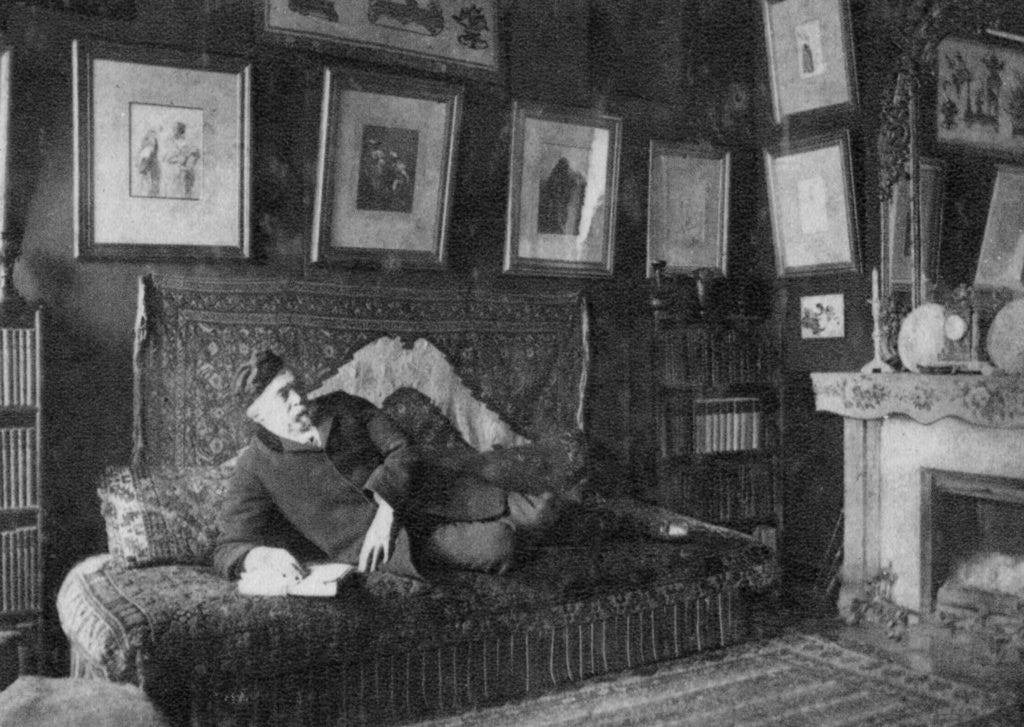 Detail of Edmond de Goncourt, French author by Anonymous