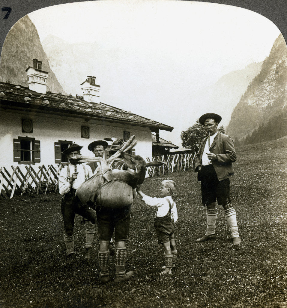 Detail of Bavarian Mountaineers, Germany by Underwood & Underwood