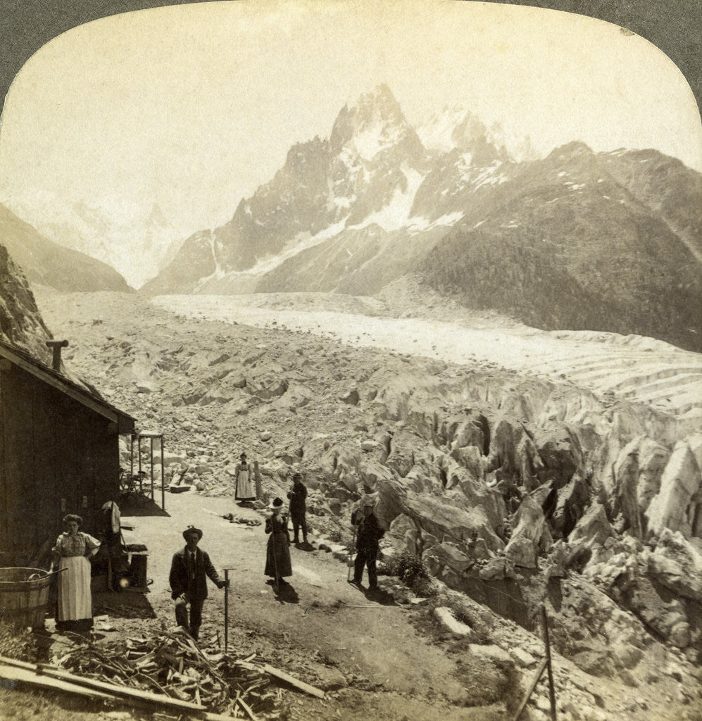Detail of Mer de Glace from the 'Chapeau', near Chamonix, France by Underwood & Underwood