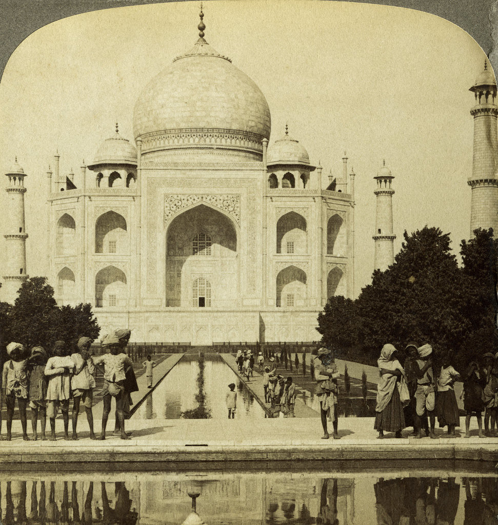 Detail of Taj Mahal, Agra, Uttar Pradesh, India by Underwood & Underwood