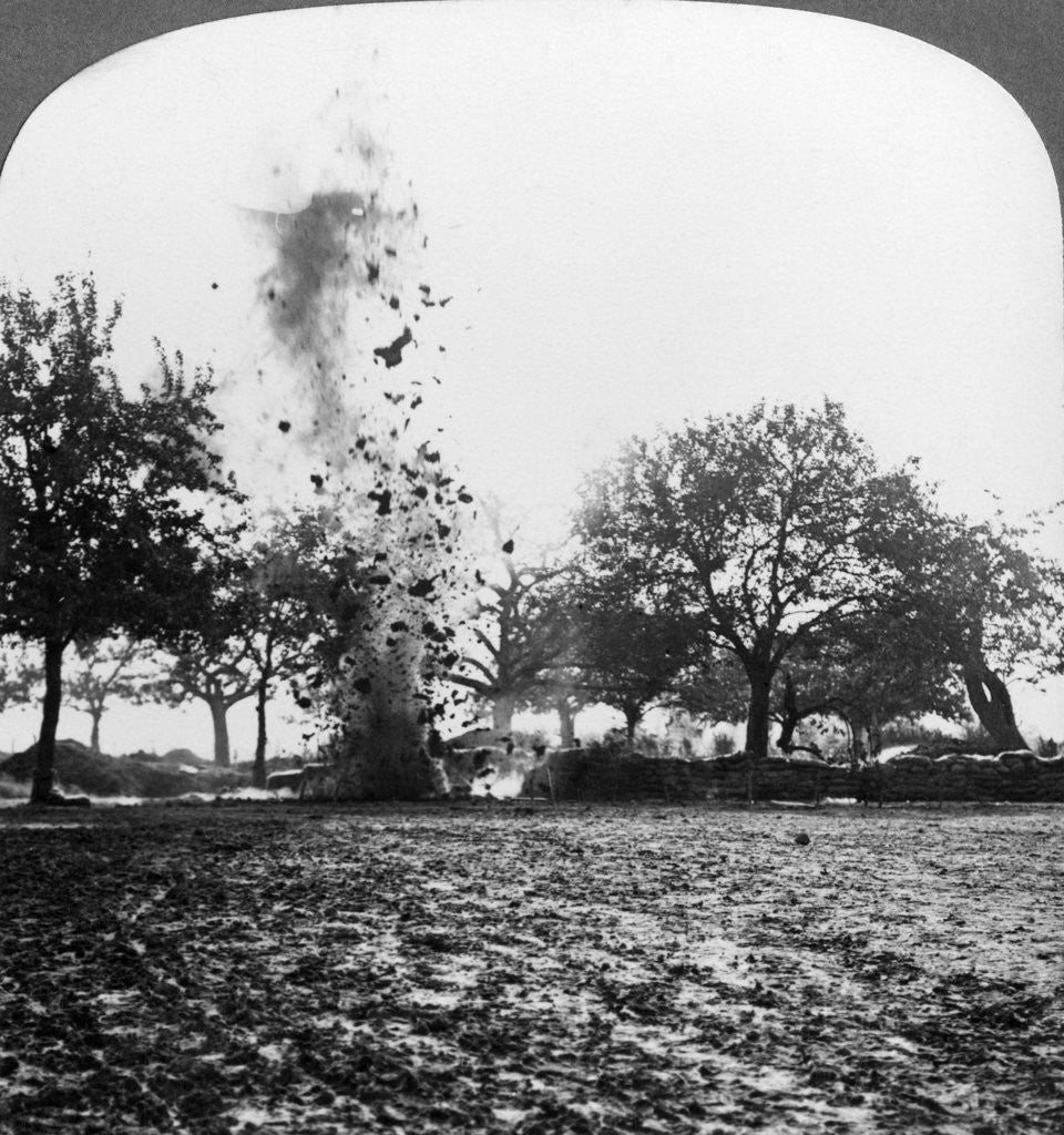 Detail of A German shell exploding, World War I by Realistic Travels Publishers