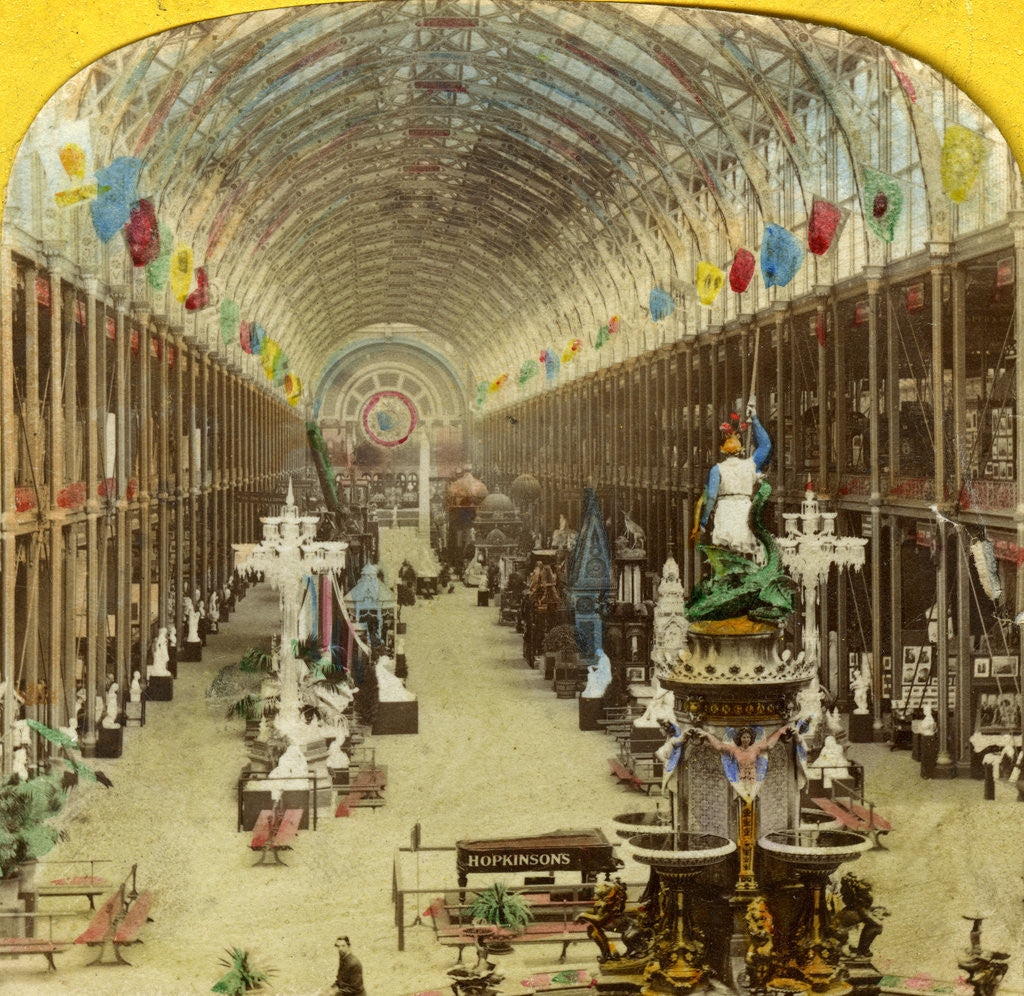 Detail of Interior view of the International Exhibition, London by Anonymous