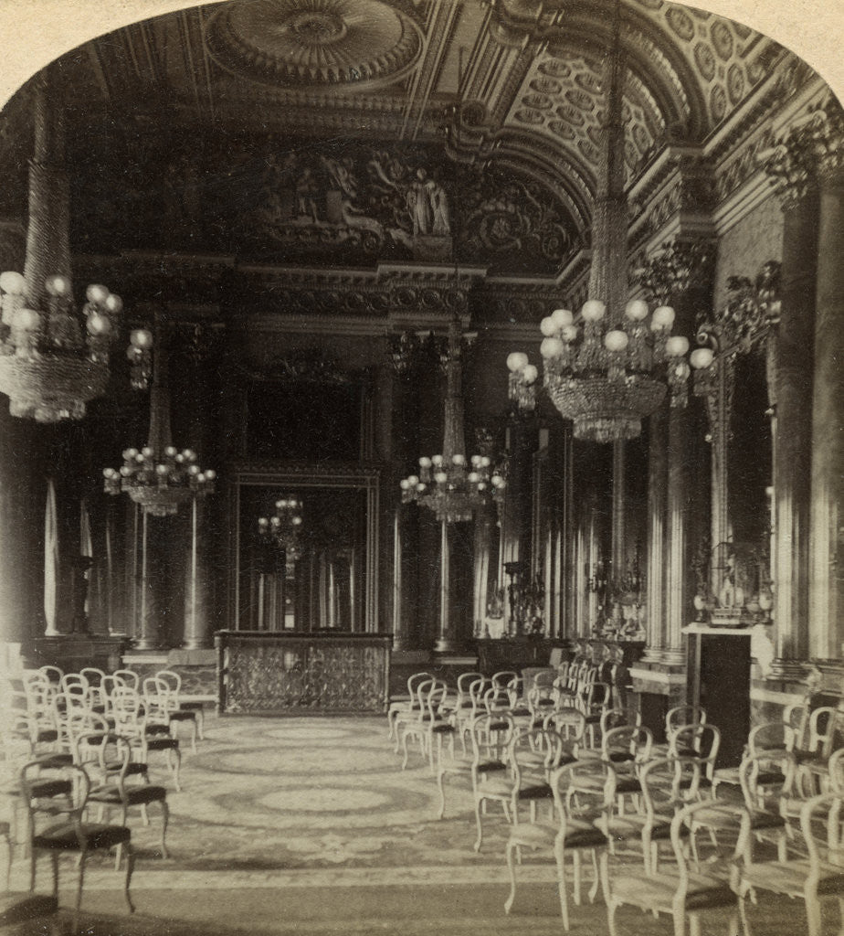 Detail of Ballroom, Buckingham Palace, London by Underwood & Underwood