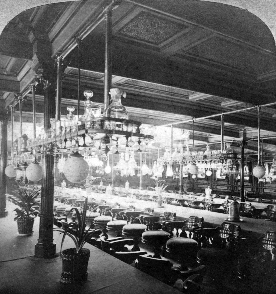 Detail of Interior of the ocean steamer 'Alaska' by Underwood & Underwood