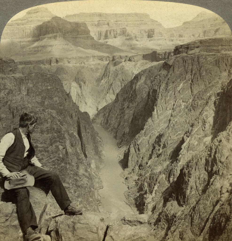 Detail of Colorado River, Grand Canyon, Arizona, USA by Underwood & Underwood