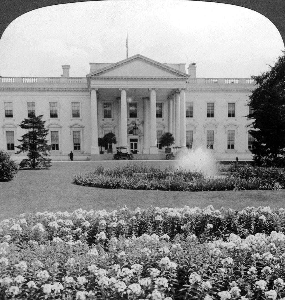 Detail of The White House, Washington DC, USA by Underwood & Underwood
