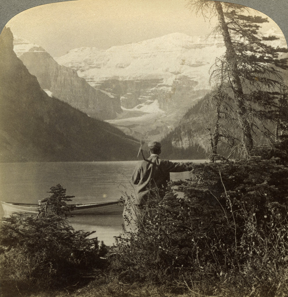 Detail of Mount Victoria, Rocky Mountains, Alberta, Canada by Underwood & Underwood