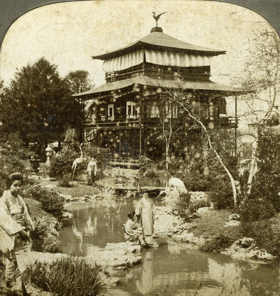 Detail of Japanese garden at the World's Fair, St Louis, Missouri, USA by Underwood & Underwood