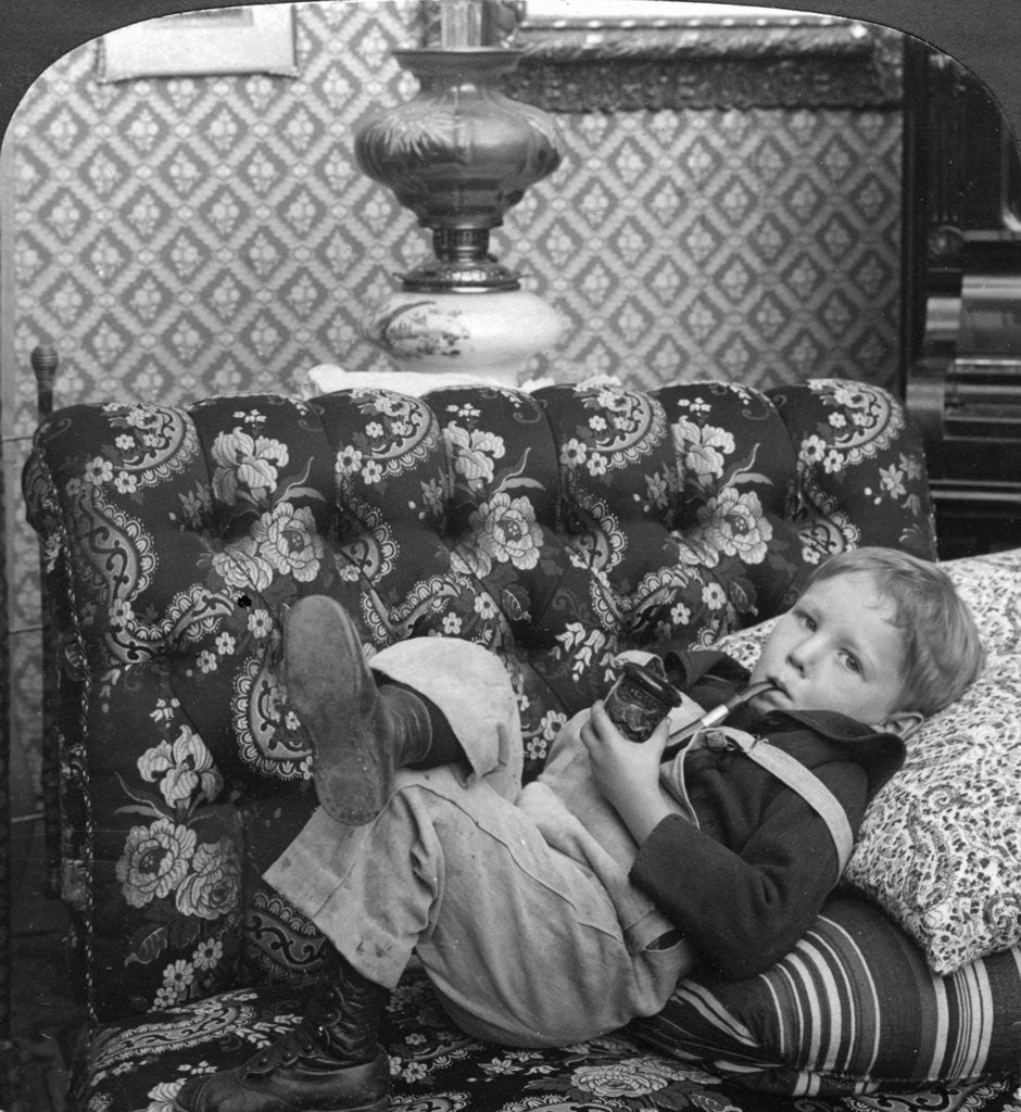 Detail of Just Like Papa by American Stereoscopic Company