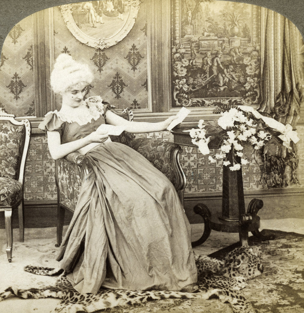 Detail of The Colonial Maiden's Dilemma, Two Proposals, Which Will be Accepted by Underwood & Underwood