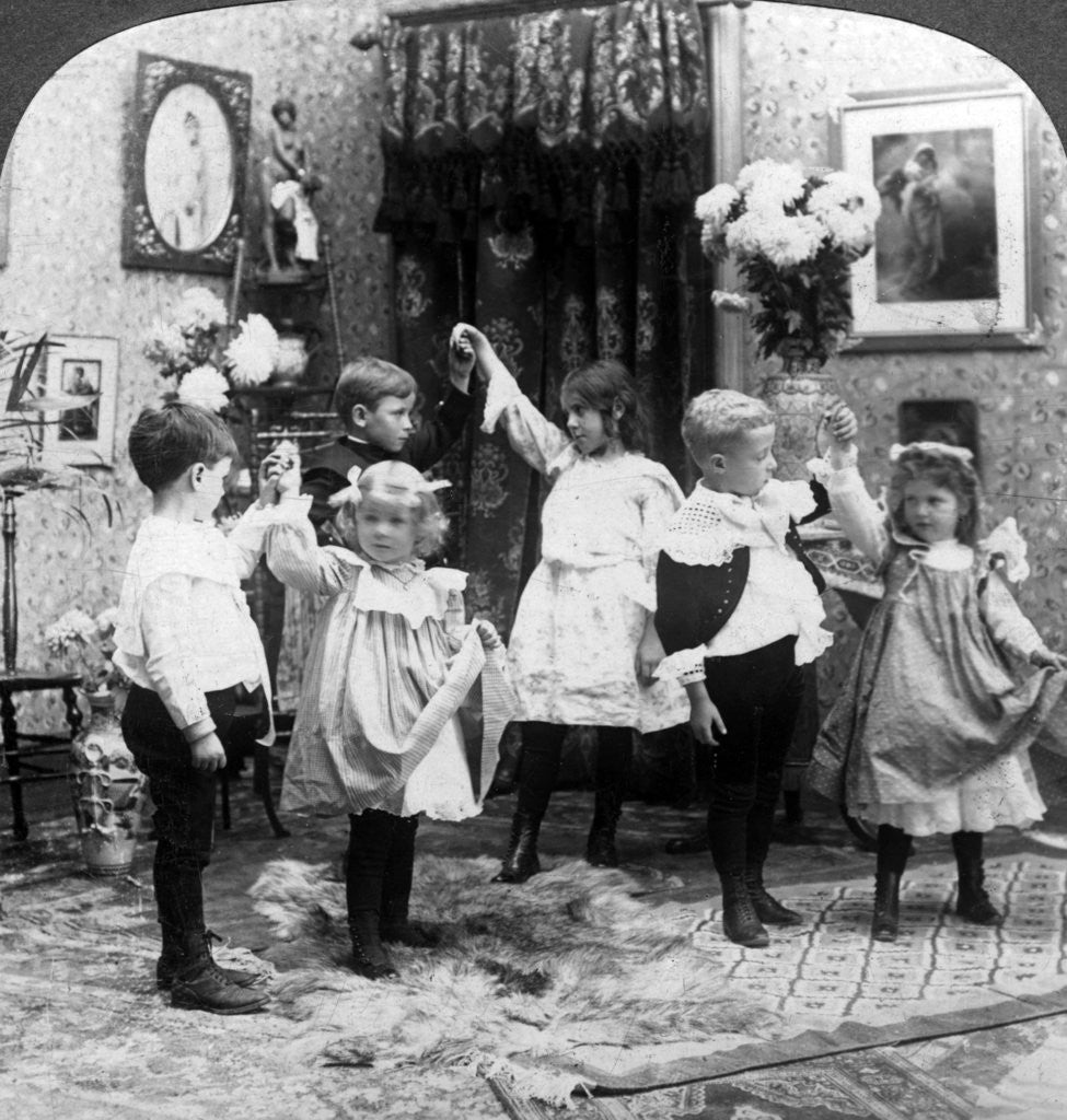 Detail of The Dancing Lesson by American Stereoscopic Company