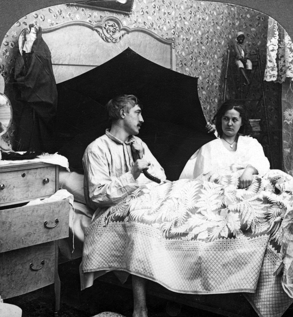 Detail of Mr Jones Home from Club. Fears for the Storm by American Stereoscopic Company