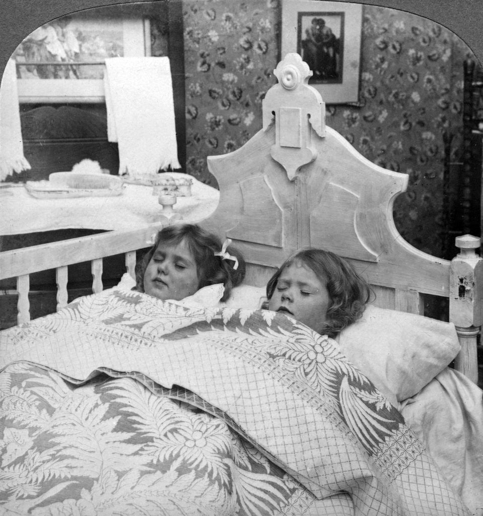 Detail of Sandman's Coming, Trying to go to Sleep by American Stereoscopic Company