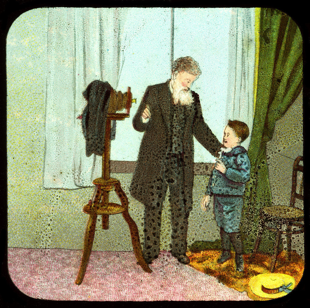 Detail of Photographer and child by Anonymous