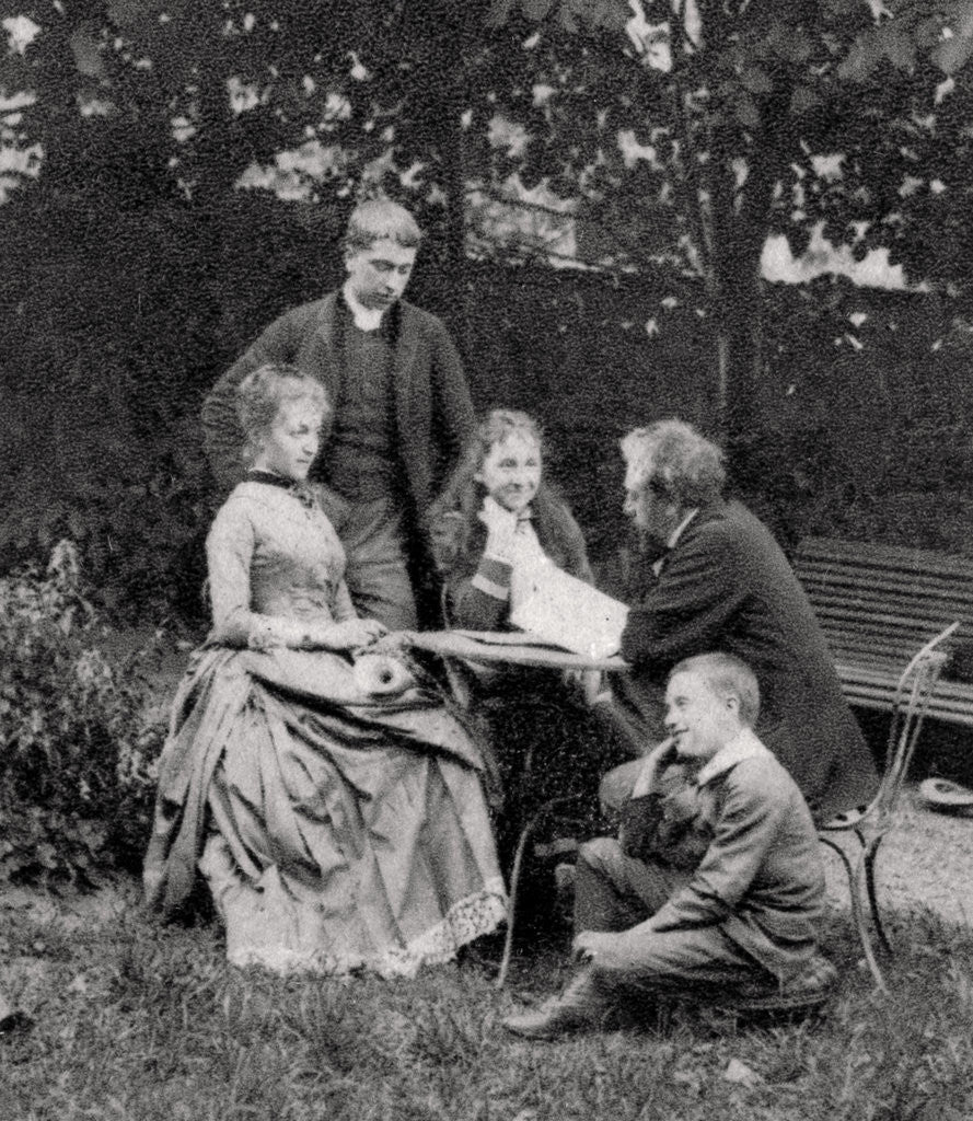 Detail of Gustave Eiffel, French engineer, with his family by Anonymous