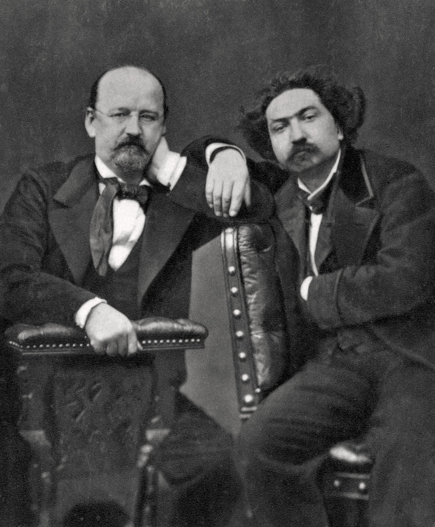 Detail of Emile Erckmann and Alexandre Chatrian, French writers by Anonymous