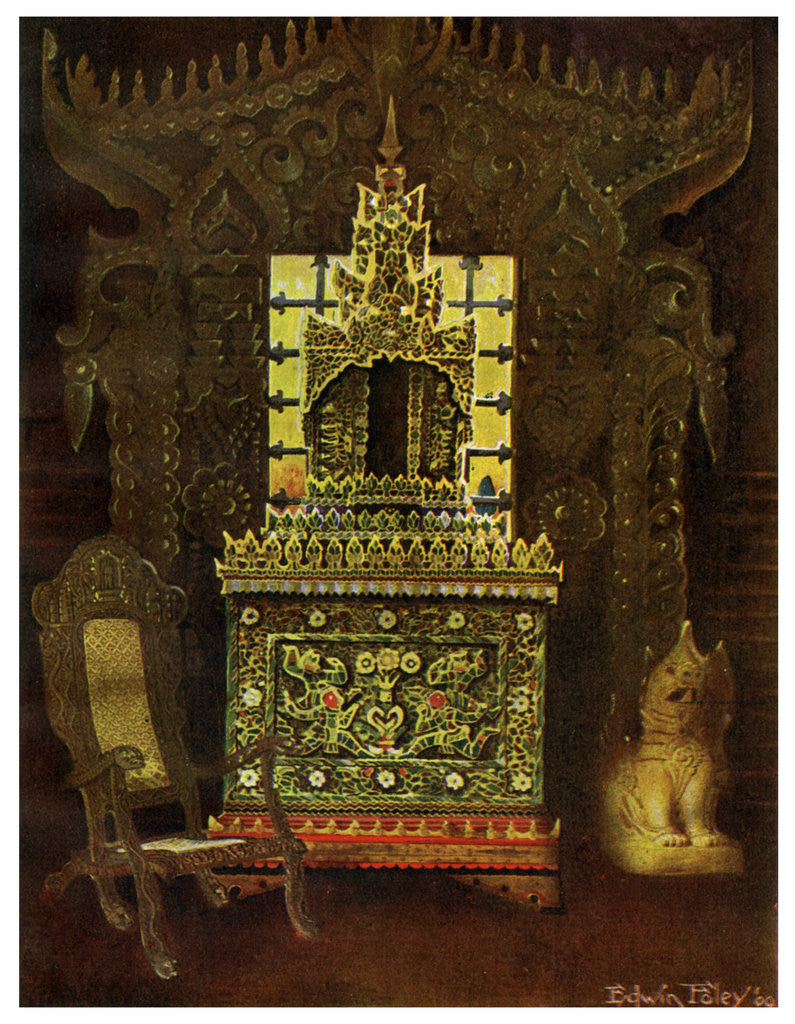 Detail of Asian furniture by Edwin Foley