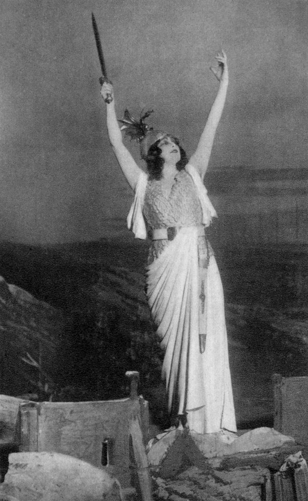 Detail of Marthe Chenal, French soprano by Anonymous