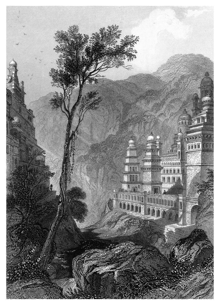 Detail of Jain Temples, Muktagerri, Specimens of Hindu Architecture by Finden