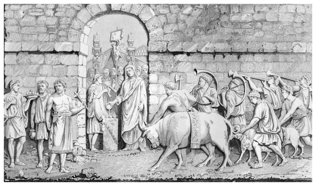 Detail of The Great Sacrifice of the Romans on Undertaking a War by James Gardner