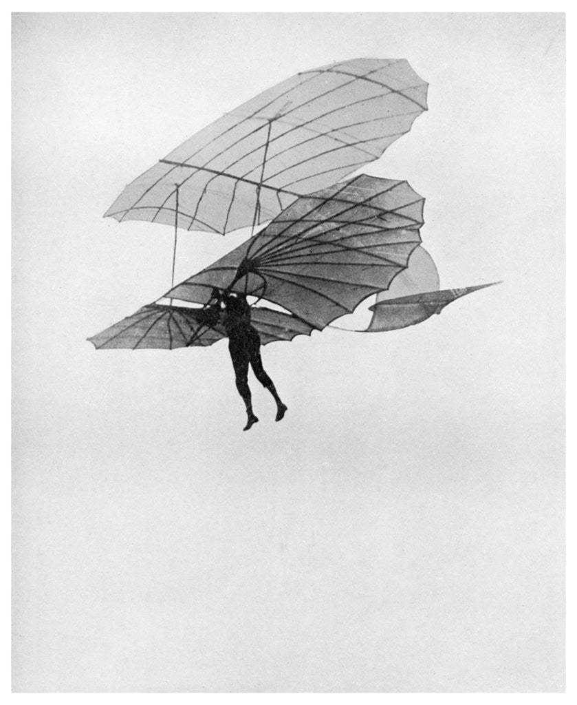 Detail of Otto Lilienthal makes one of his last flights by Anonymous